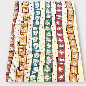 Vintage Looney Tunes Photo Strip Valance Curtain Panel 1993 Warner Bros 38.5x68”